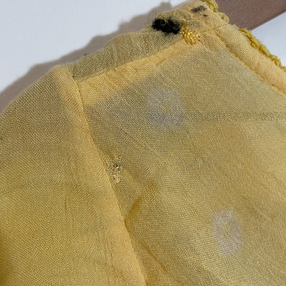 Aremar Dominican Republic Boho Embroidered Yellow Orange Free Size Dress - Picture 8 of 11